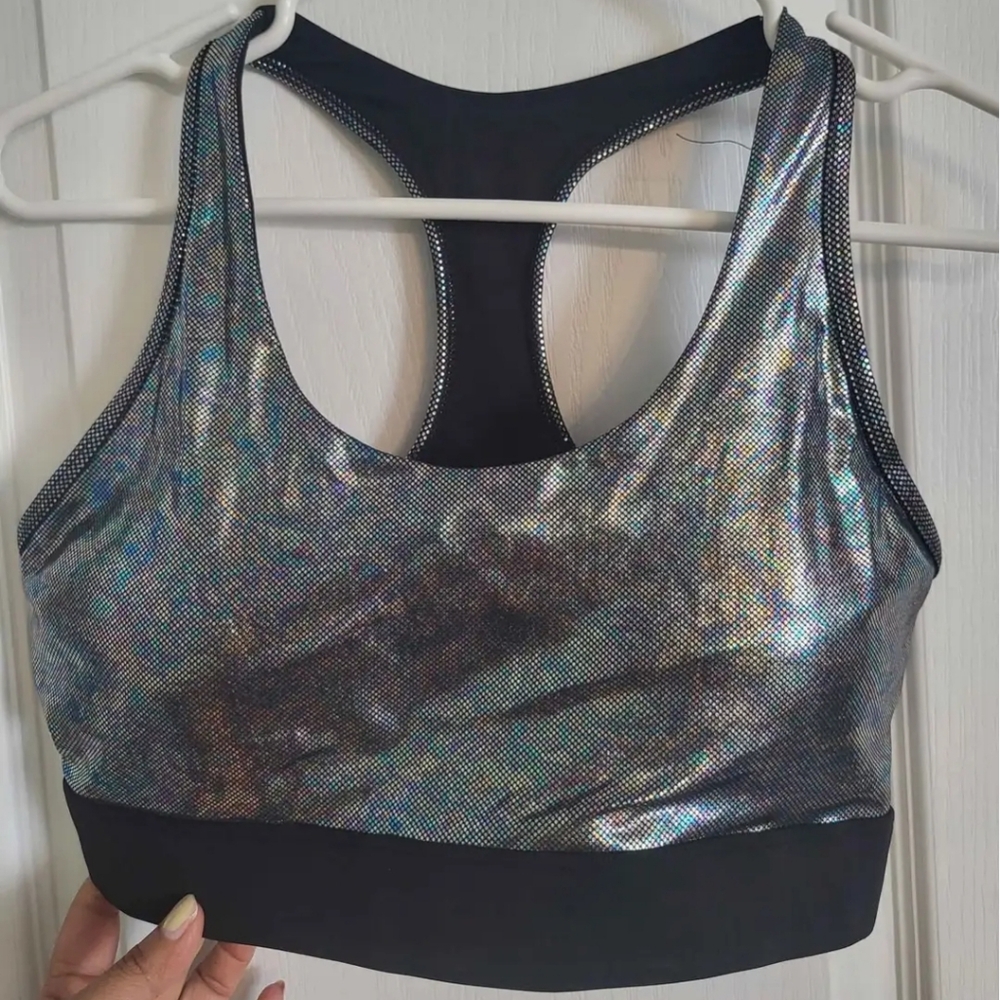 zyia iridescent workout sports bra